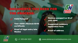 mexican residency through child